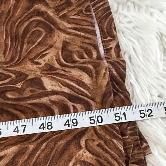 Jane Ashley Y2K Brown Swirl Maxi Dress Size Medium - Picture 4 of 6